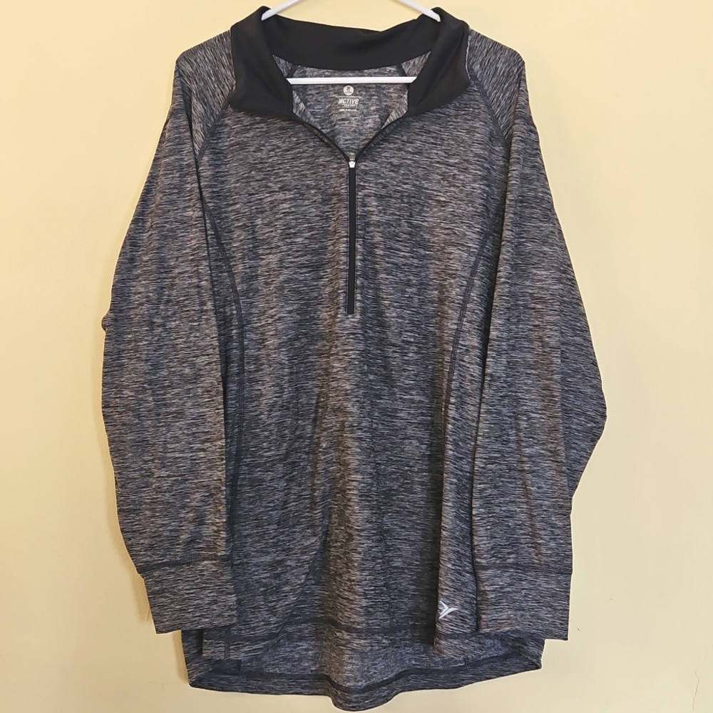 Old Navy Marled Black Active Top Size 3X